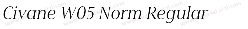 Civane W05 Norm Regular字体转换